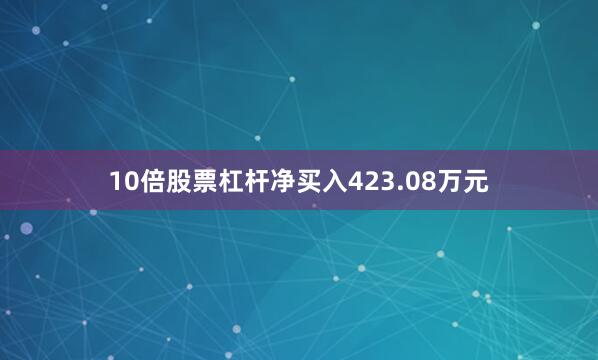 10倍股票杠杆净买入423.08万元